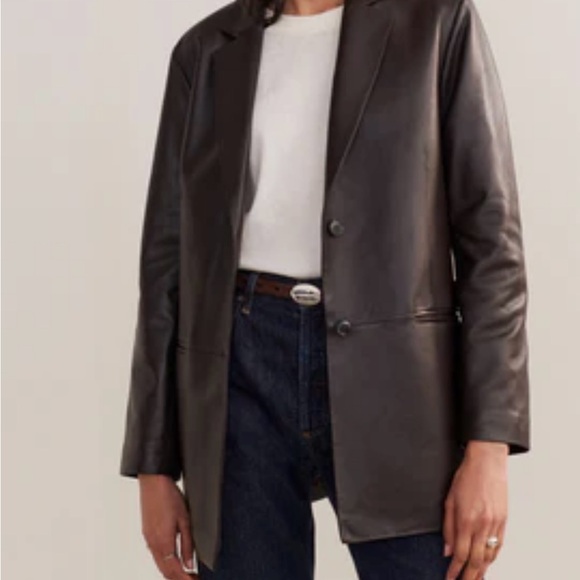JENNI KAYNE Leather Brooke Blazer.retail $1,295 current line in stores.worn once - Picture 1 of 8